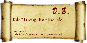 Délczeg Beriszló névjegykártya